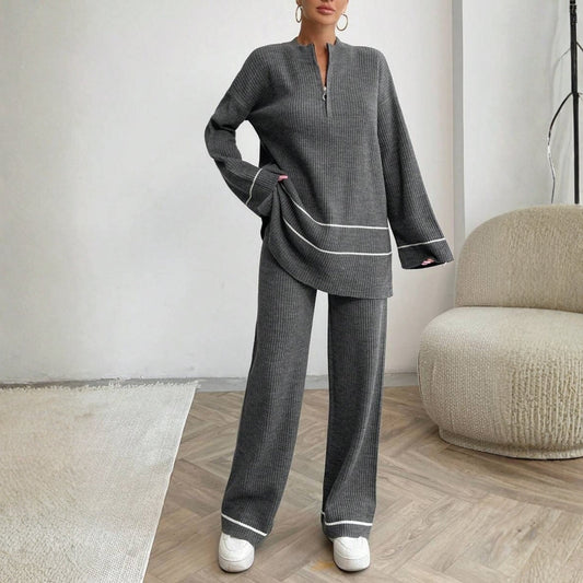 Winter Co-ord Sets for Women : Cozy Chic | Dark-Grey |COR-2|WCS-06