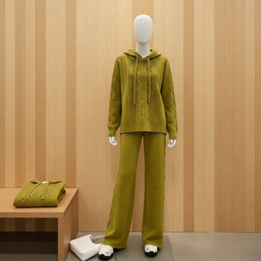 Winter Co-ord Sets for Women : Cozy Chic |Olive Green |COR-2| WCS-09