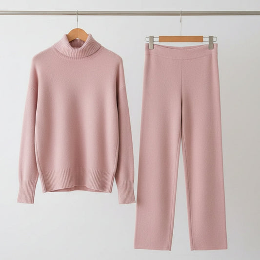 Winter Co-ord Sets for Women : Cozy Chic | Baby Pink | COR-2|WCS-10