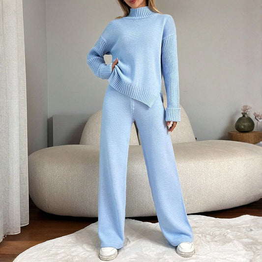Winter Co-ord Sets for Women : Cozy Chic |Sky-Blue | COR-2|WCS-02